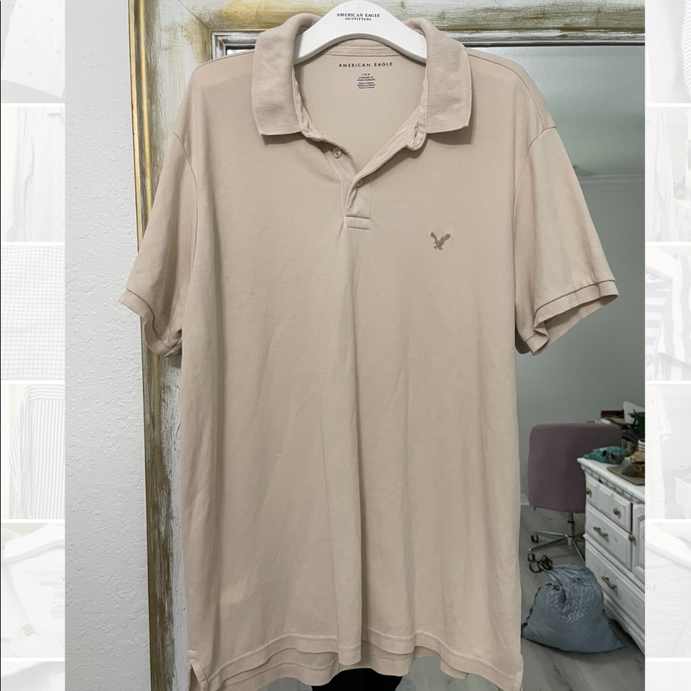 American Eagle men’s tan polo